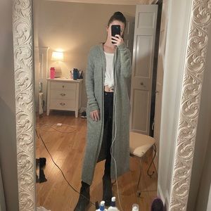 Gray Silence & Noise Maxi Cardigan